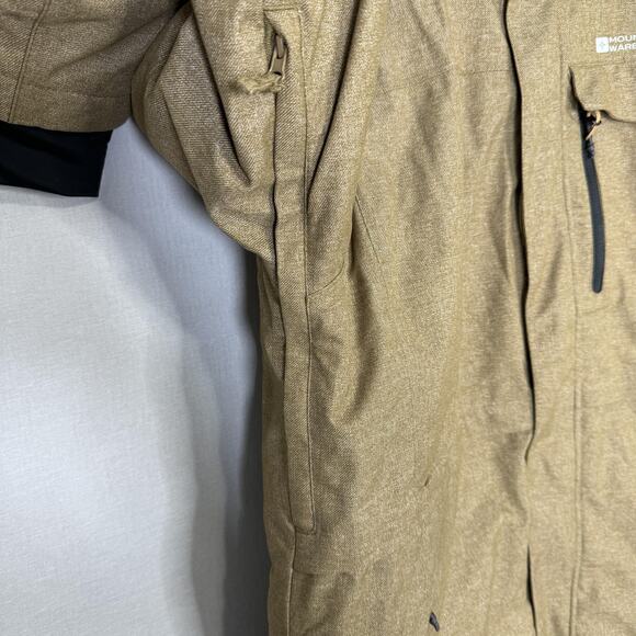 Mountain Warehouse Ski Jacket Mens Medium Tan Comet II Waterproof w/ Snow Skirt - Picture 5 of 16